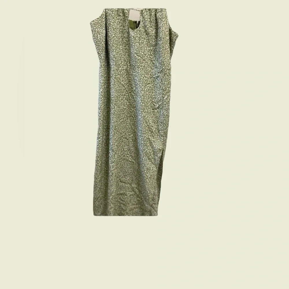 Abercrombie & fitch Medium green white ladies spaghetti strap maxi dress